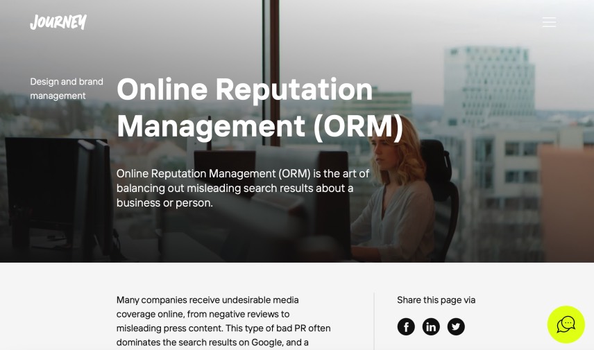 Journey Agency ORM Online Reputation Management Companies