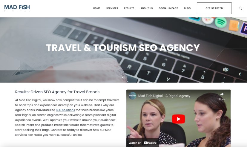 Mad Fish Digital Best Travel SEO Agency