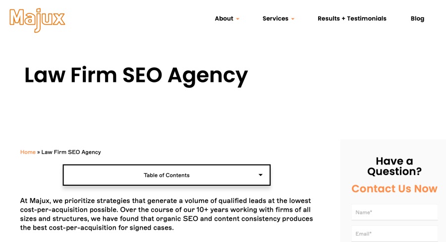 Majux Best Law Firm SEO Agency