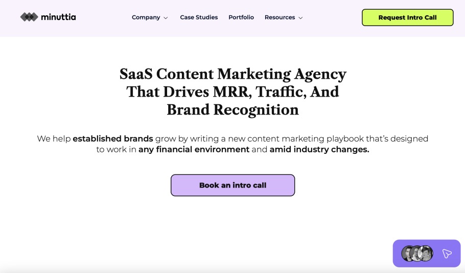 Minuttia Full-Service SaaS Content Marketing Company