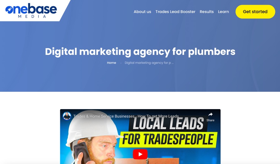 One Base Media Leading Plumbing Marketing Agency