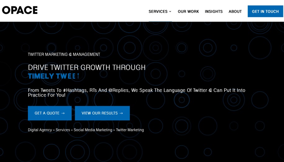 Opace Leading Twitter Marketing Services Agency