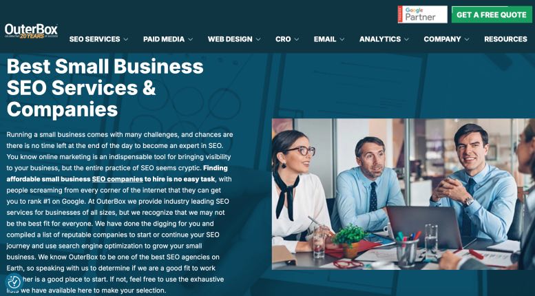 Outerbox Best SEO Agency for Small Businesses