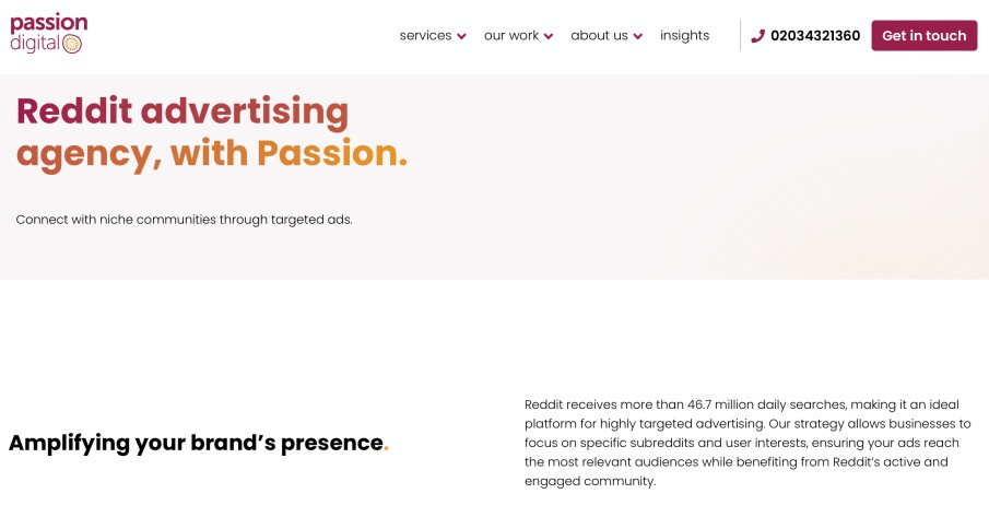 Passion Digital Best Reddit Social Media Marketing Agency