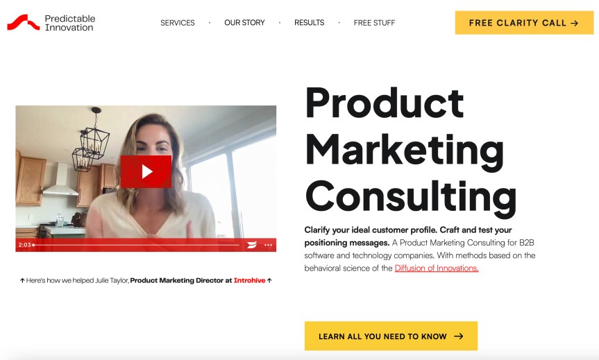 Predictable Innovation B2B Product Marketing Company