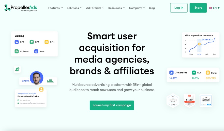 Propeller Ads Best User Acquisition Firm