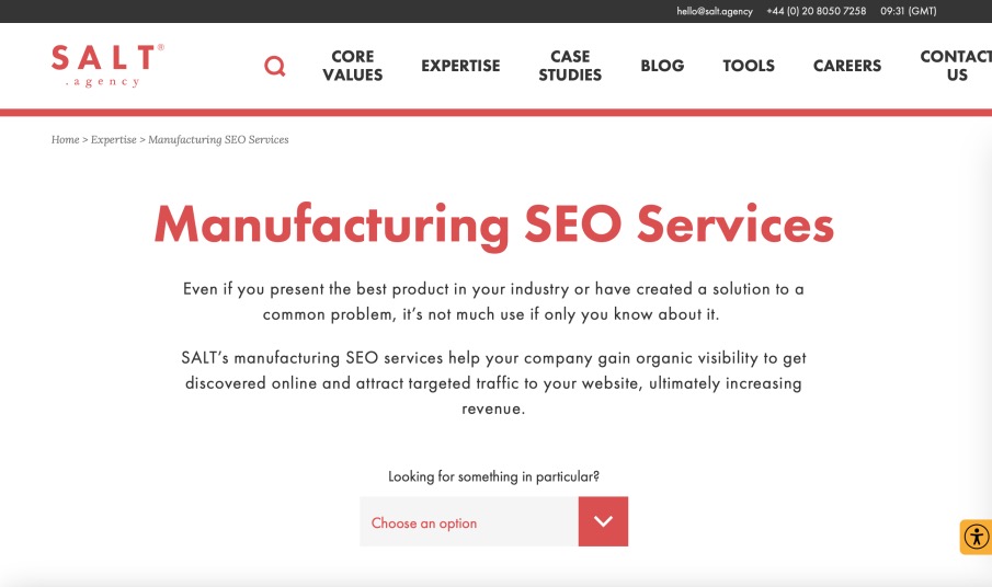 Salt Agency Best Manufacturing SEO Firm