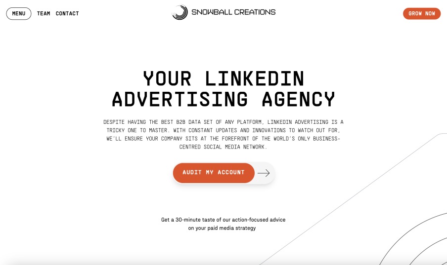 Snowball Creations B2B LinkedIn Advertising Agency