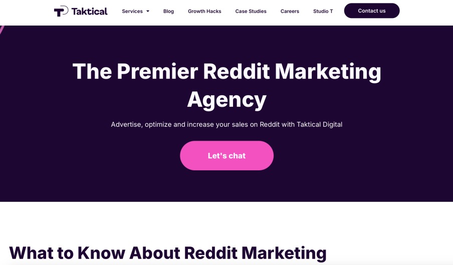 Taktical Best Reddit Marketing Services