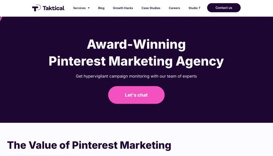 Taktical Digital Best Pinterest Marketing Firm