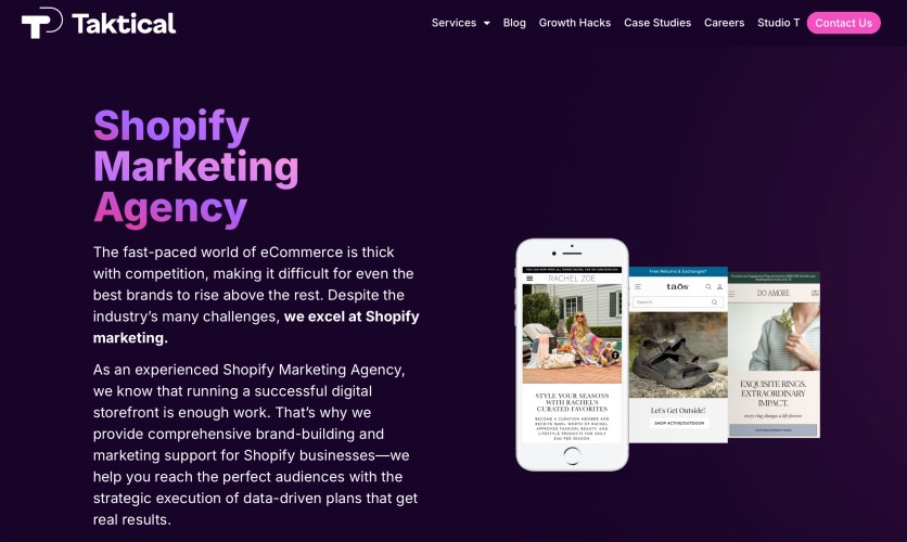 Taktical Digital Best Shopify eCommerce Marketing Agency