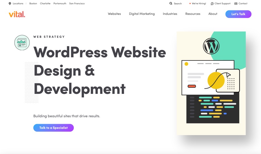 Vital B2B WordPress Web Design Agency