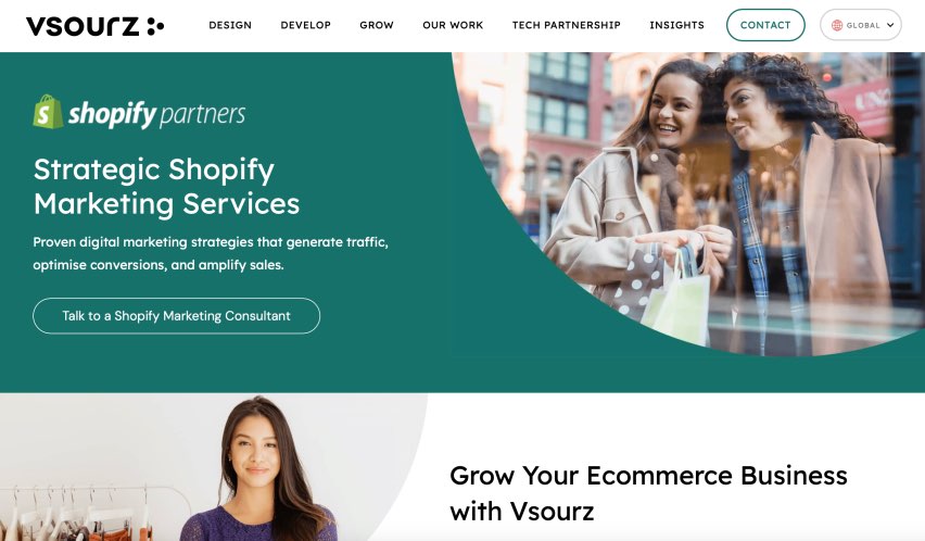 Vsourz Best Digital Marketing Services for Shopify Stores