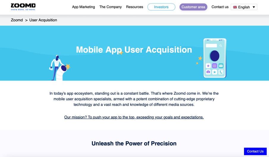 Zoomd Best User Acquisition Companies