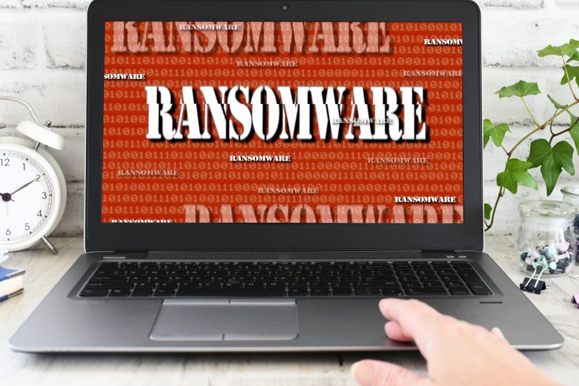 Ransomware Attack Laptop Data Locked Concept