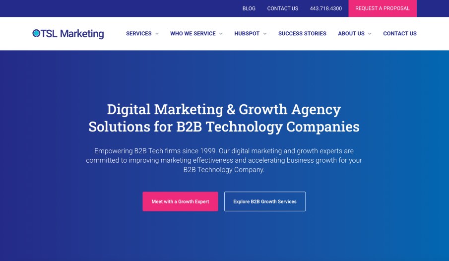 TSL Best B2B Technology Marketing Companies